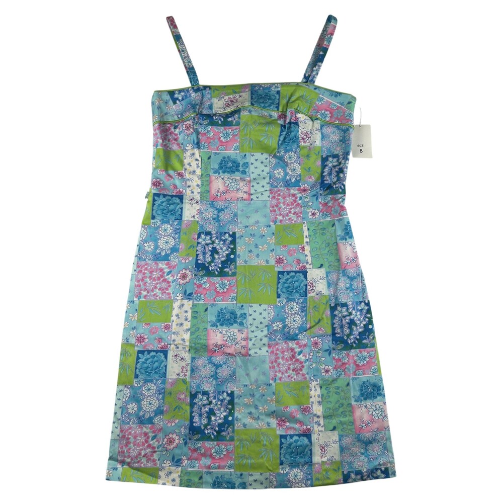 Island Republic Dress Womens 8 Multicolour Patchwork Floral Lilly Pulitzer Style